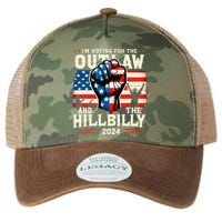 IM Voting For The Outlaw And The Hillbilly 2024 Us Flag Legacy Tie Dye Trucker Hat