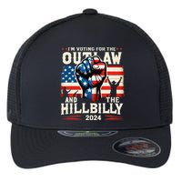 IM Voting For The Outlaw And The Hillbilly 2024 Us Flag Flexfit Unipanel Trucker Cap