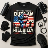 IM Voting For The Outlaw And The Hillbilly 2024 Us Flag Performance Shirt