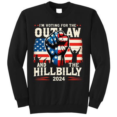 IM Voting For The Outlaw And The Hillbilly 2024 Us Flag Sweatshirt