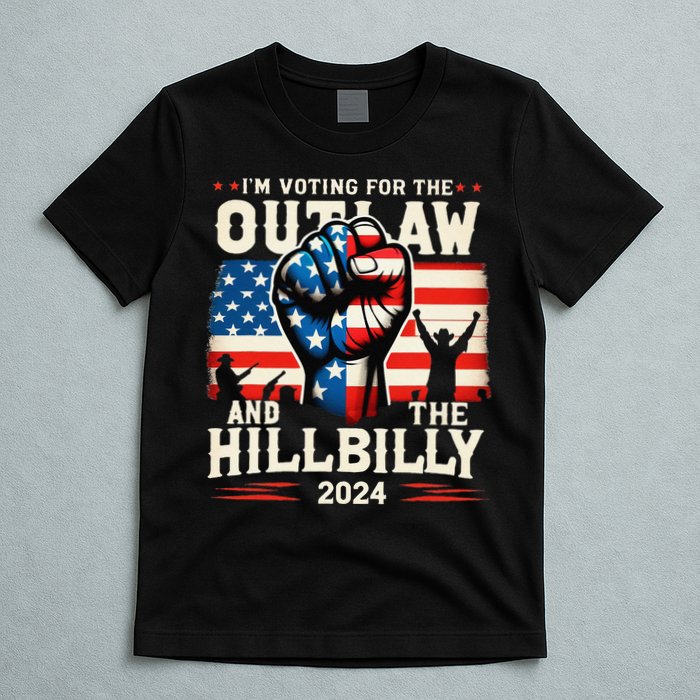 IM Voting For The Outlaw And The Hillbilly 2024 Us Flag T-Shirt