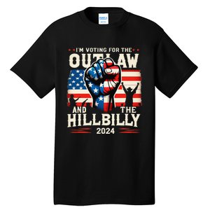 IM Voting For The Outlaw And The Hillbilly 2024 Us Flag Tall T-Shirt