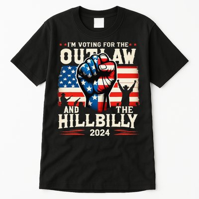IM Voting For The Outlaw And The Hillbilly 2024 Us Flag Tall T-Shirt