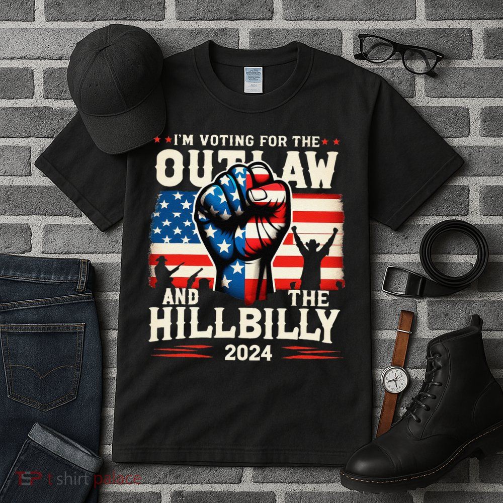 IM Voting For The Outlaw And The Hillbilly 2024 Us Flag Tall T-Shirt
