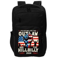 IM Voting For The Outlaw And The Hillbilly 2024 Us Flag Impact Tech Backpack