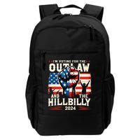 IM Voting For The Outlaw And The Hillbilly 2024 Us Flag Backpack
