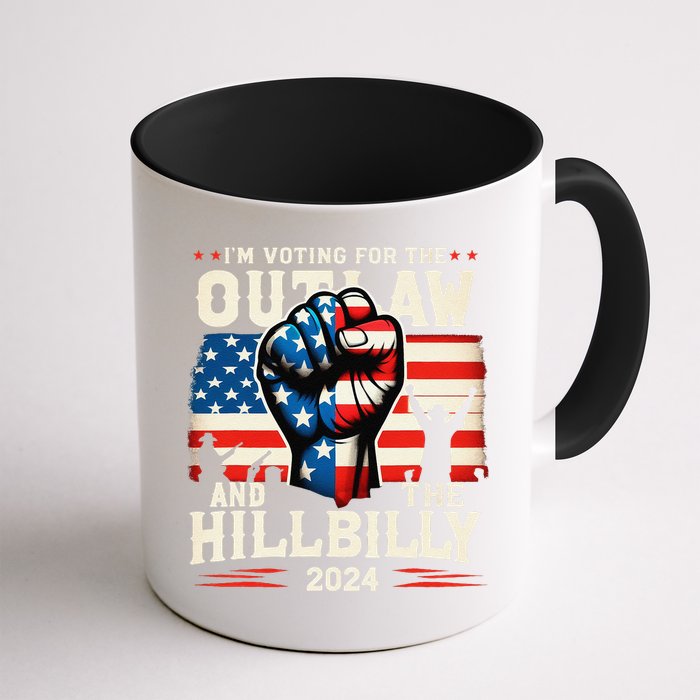 IM Voting For The Outlaw And The Hillbilly 2024 Us Flag Mug