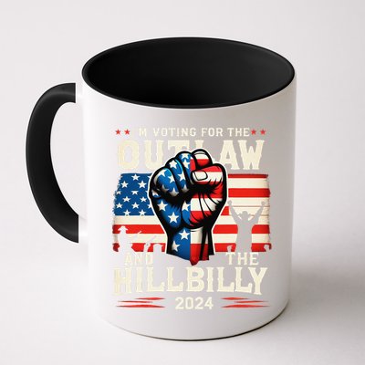 IM Voting For The Outlaw And The Hillbilly 2024 Us Flag Mug