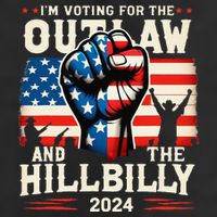 IM Voting For The Outlaw And The Hillbilly 2024 Us Flag Premium Pullover Hoodie