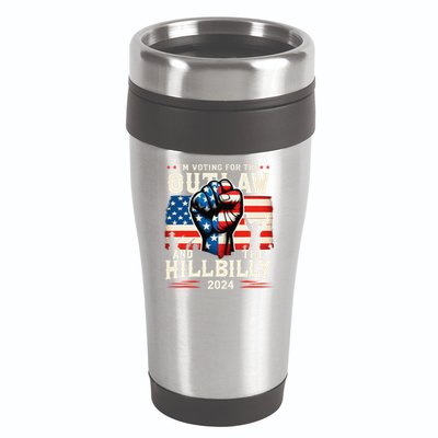 IM Voting For The Outlaw And The Hillbilly 2024 Us Flag 16oz Travel Tumbler