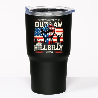 IM Voting For The Outlaw And The Hillbilly 2024 Us Flag Tumbler