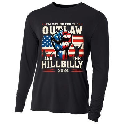 IM Voting For The Outlaw And The Hillbilly 2024 Us Flag Cooling Performance Long Sleeve Crew