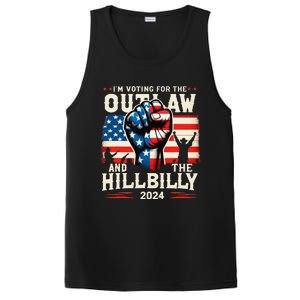 IM Voting For The Outlaw And The Hillbilly 2024 Us Flag PosiCharge Competitor Tank