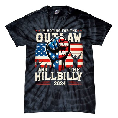 IM Voting For The Outlaw And The Hillbilly 2024 Us Flag Tie-Dye T-Shirt