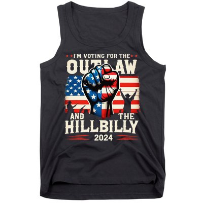 IM Voting For The Outlaw And The Hillbilly 2024 Us Flag Tank Top