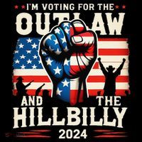 IM Voting For The Outlaw And The Hillbilly 2024 Us Flag Wool Snapback Cap