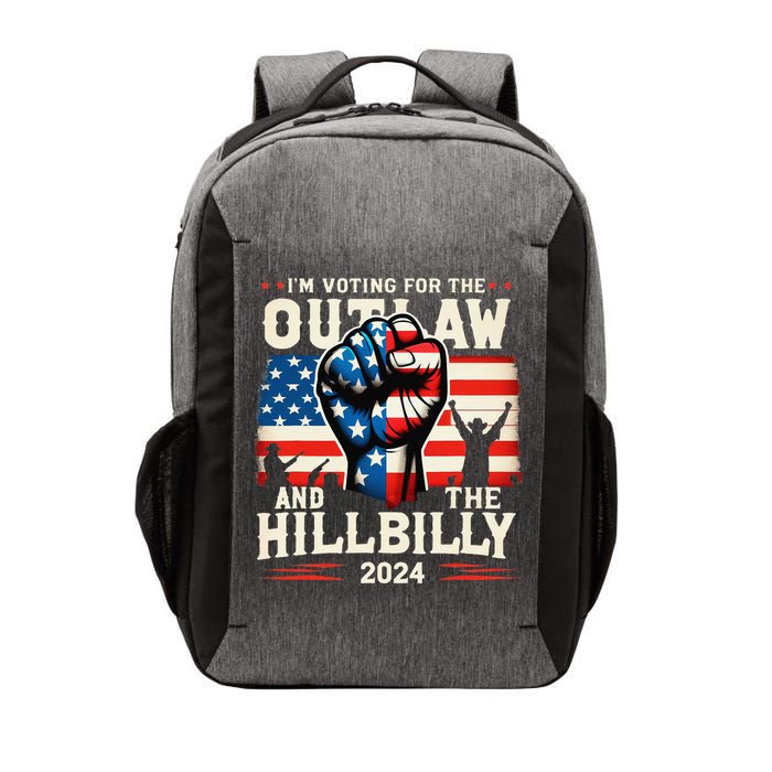 IM Voting For The Outlaw And The Hillbilly 2024 Us Flag Vector Backpack