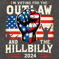 IM Voting For The Outlaw And The Hillbilly 2024 Us Flag Vector Backpack