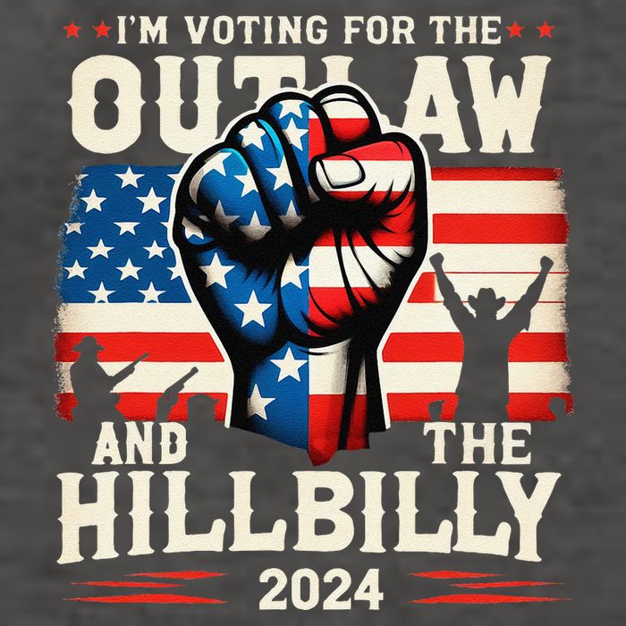 IM Voting For The Outlaw And The Hillbilly 2024 Us Flag Vector Backpack