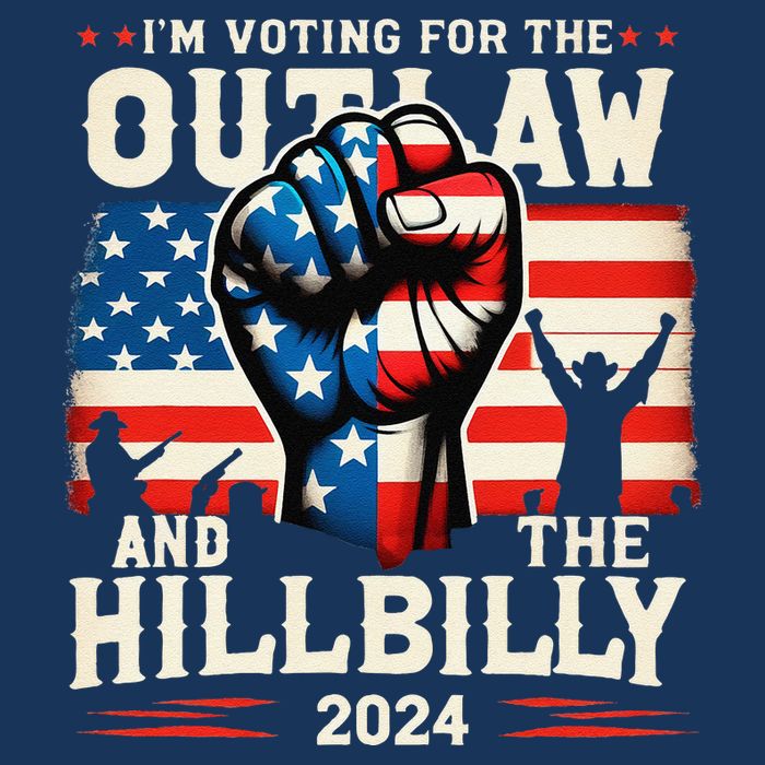 IM Voting For The Outlaw And The Hillbilly 2024 Us Flag Infant Baby Jersey Bodysuit