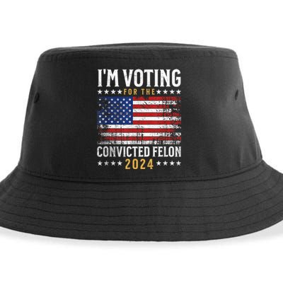 Im Voting Felon 2024 Voting For Felon Convicted Felon Sustainable Bucket Hat