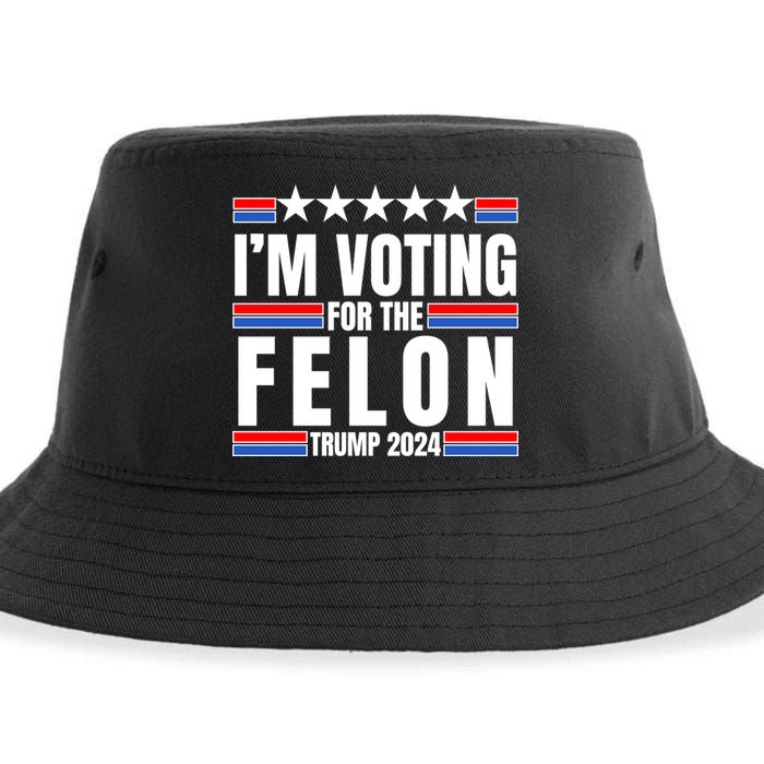 IM Voting For The Felon Trump 2024 Proud Supporter Sustainable Bucket Hat
