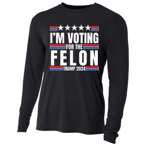 IM Voting For The Felon Trump 2024 Proud Supporter Cooling Performance Long Sleeve Crew