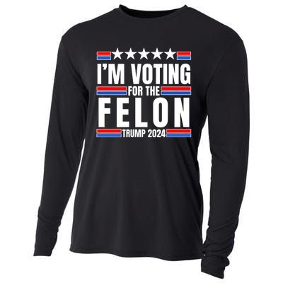 IM Voting For The Felon Trump 2024 Proud Supporter Cooling Performance Long Sleeve Crew