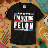 IM Voting For The Felon Trump 2024 Proud Supporter Kids T-Shirt