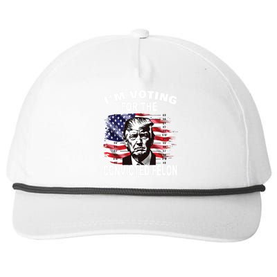 Im Voting For The Convicted Felon 2024 Funny Pro Trump Snapback Five-Panel Rope Hat