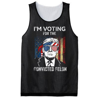 IM Voting For The Convicted Felon Funny Trump 2024 Mesh Reversible Basketball Jersey Tank