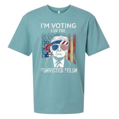 IM Voting For The Convicted Felon Funny Trump 2024 Sueded Cloud Jersey T-Shirt