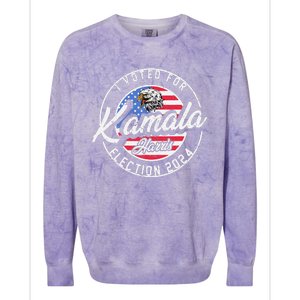 I Voted For Kamala Harris 2024 Support IM With Her Democrat Colorblast Crewneck Sweatshirt