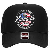 I Voted For Kamala Harris 2024 Support IM With Her Democrat High Crown Mesh Back Trucker Hat