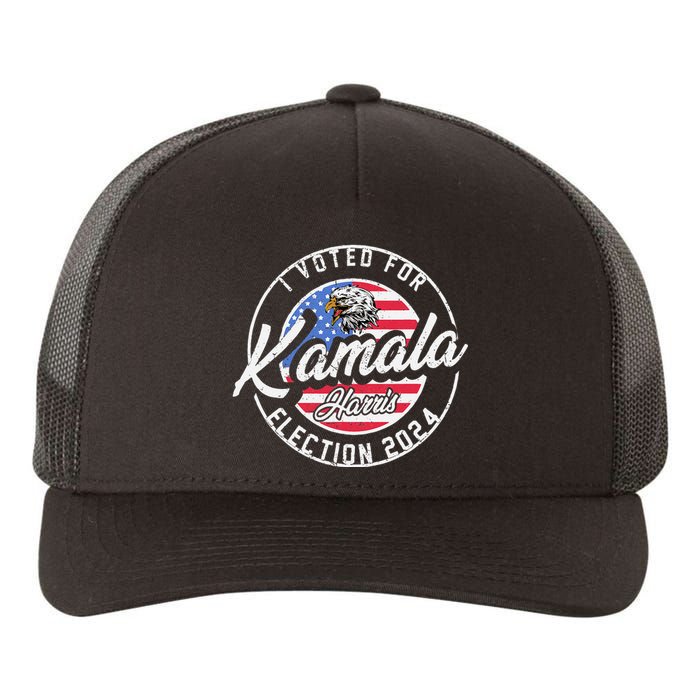 I Voted For Kamala Harris 2024 Support IM With Her Democrat Yupoong Adult 5-Panel Trucker Hat