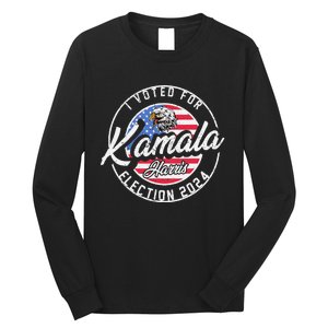 I Voted For Kamala Harris 2024 Support IM With Her Democrat Long Sleeve Shirt