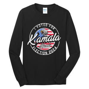 I Voted For Kamala Harris 2024 Support IM With Her Democrat Tall Long Sleeve T-Shirt