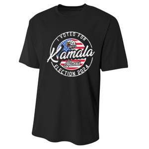 I Voted For Kamala Harris 2024 Support IM With Her Democrat Performance Sprint T-Shirt