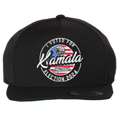 I Voted For Kamala Harris 2024 Support IM With Her Democrat Wool Snapback Cap