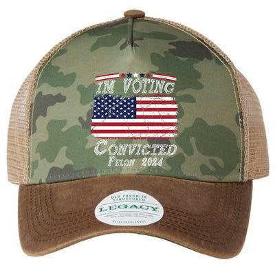 IM Voting For The Convicted Felon Funny Pro Trump 2029 Gift Legacy Tie Dye Trucker Hat
