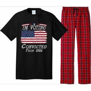 IM Voting For The Convicted Felon Funny Pro Trump 2029 Gift Pajama Set