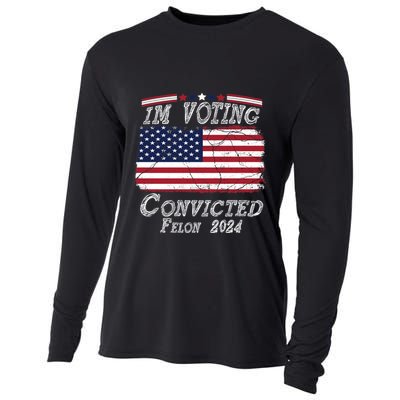 IM Voting For The Convicted Felon Funny Pro Trump 2029 Gift Cooling Performance Long Sleeve Crew