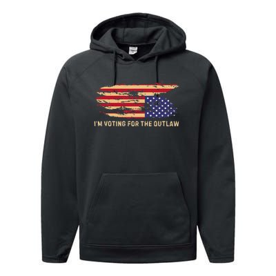 IM Voting For The Outlaw 2024 Cool Performance Fleece Hoodie