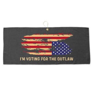 IM Voting For The Outlaw 2024 Cool Large Microfiber Waffle Golf Towel