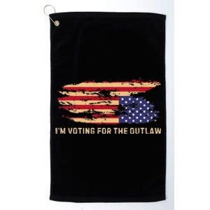 IM Voting For The Outlaw 2024 Cool Platinum Collection Golf Towel