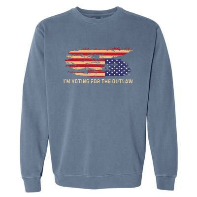 IM Voting For The Outlaw 2024 Cool Garment-Dyed Sweatshirt