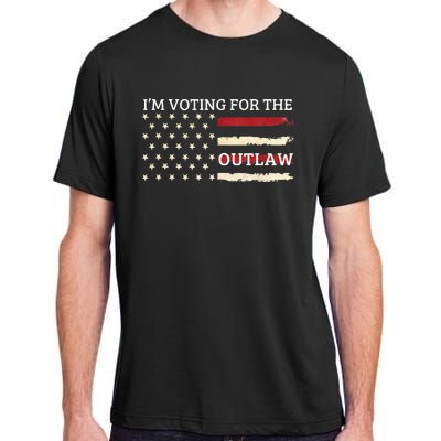 IM Voting For The Outlaw 2024 American Flag Adult ChromaSoft Performance T-Shirt