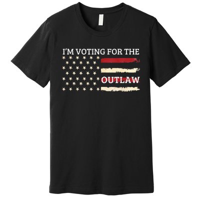 IM Voting For The Outlaw 2024 American Flag Premium T-Shirt