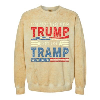 IM Voting For Trump Not The Tramp Trump Vance 2024 Colorblast Crewneck Sweatshirt