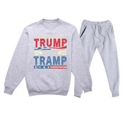 IM Voting For Trump Not The Tramp Trump Vance 2024 Premium Crewneck Sweatsuit Set